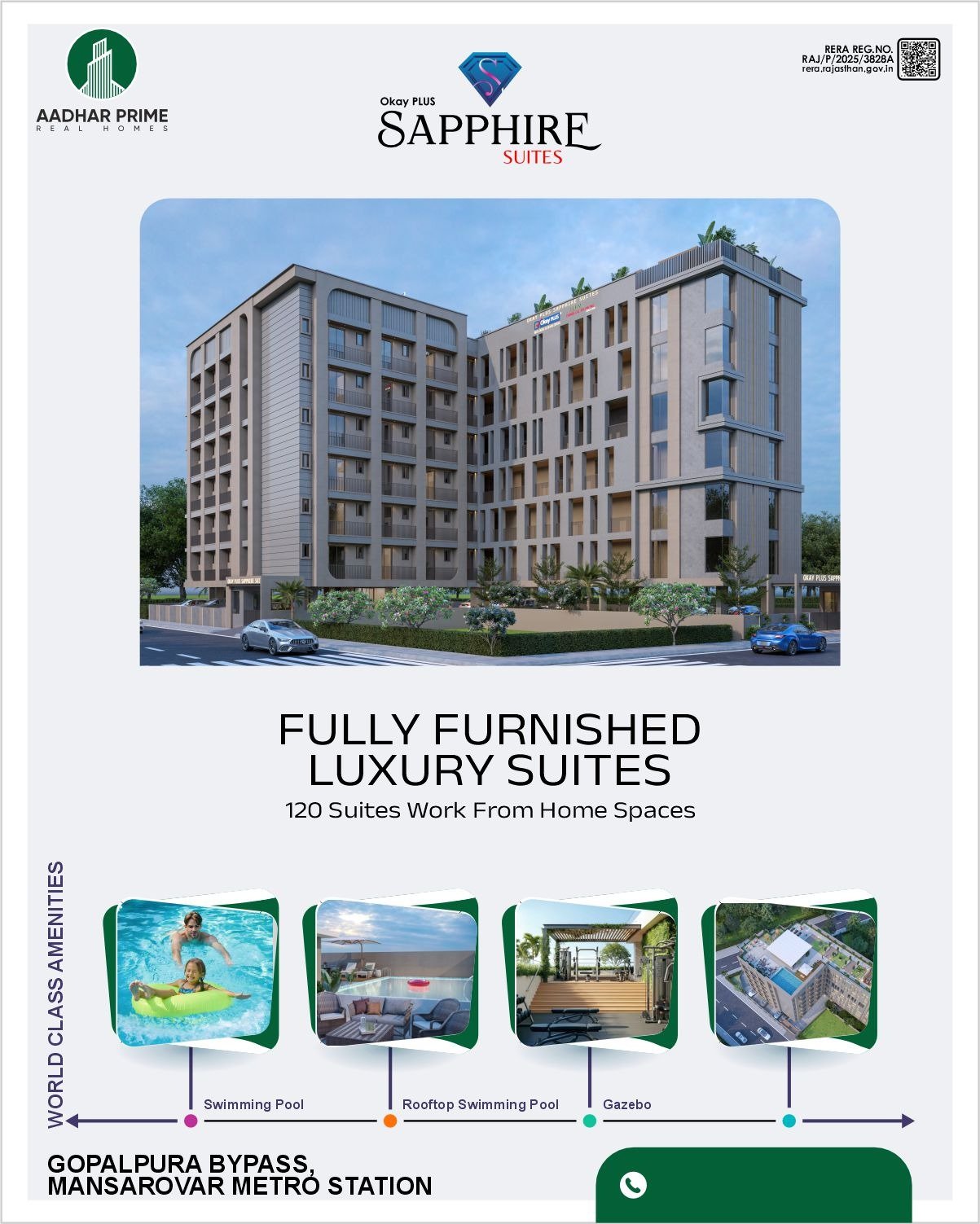 Luxury studios apartment Mansarovar metro station in Mansarovar Jaipur - Photo 6